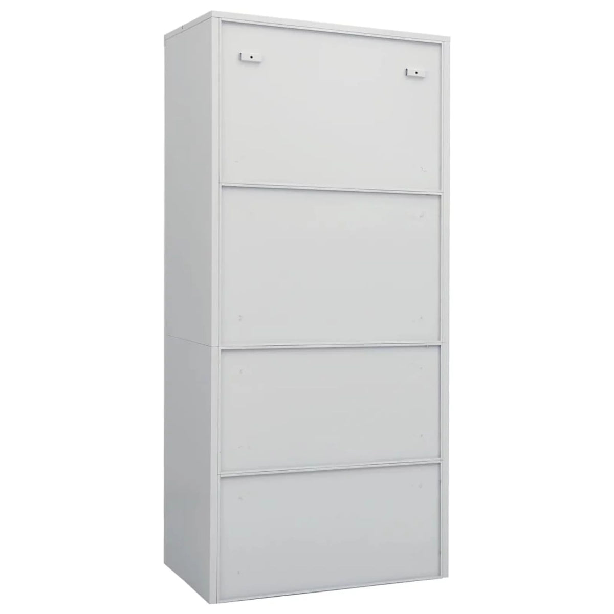 Light Gray Steel Wardrobe with 2 Storage Shelves U4699
