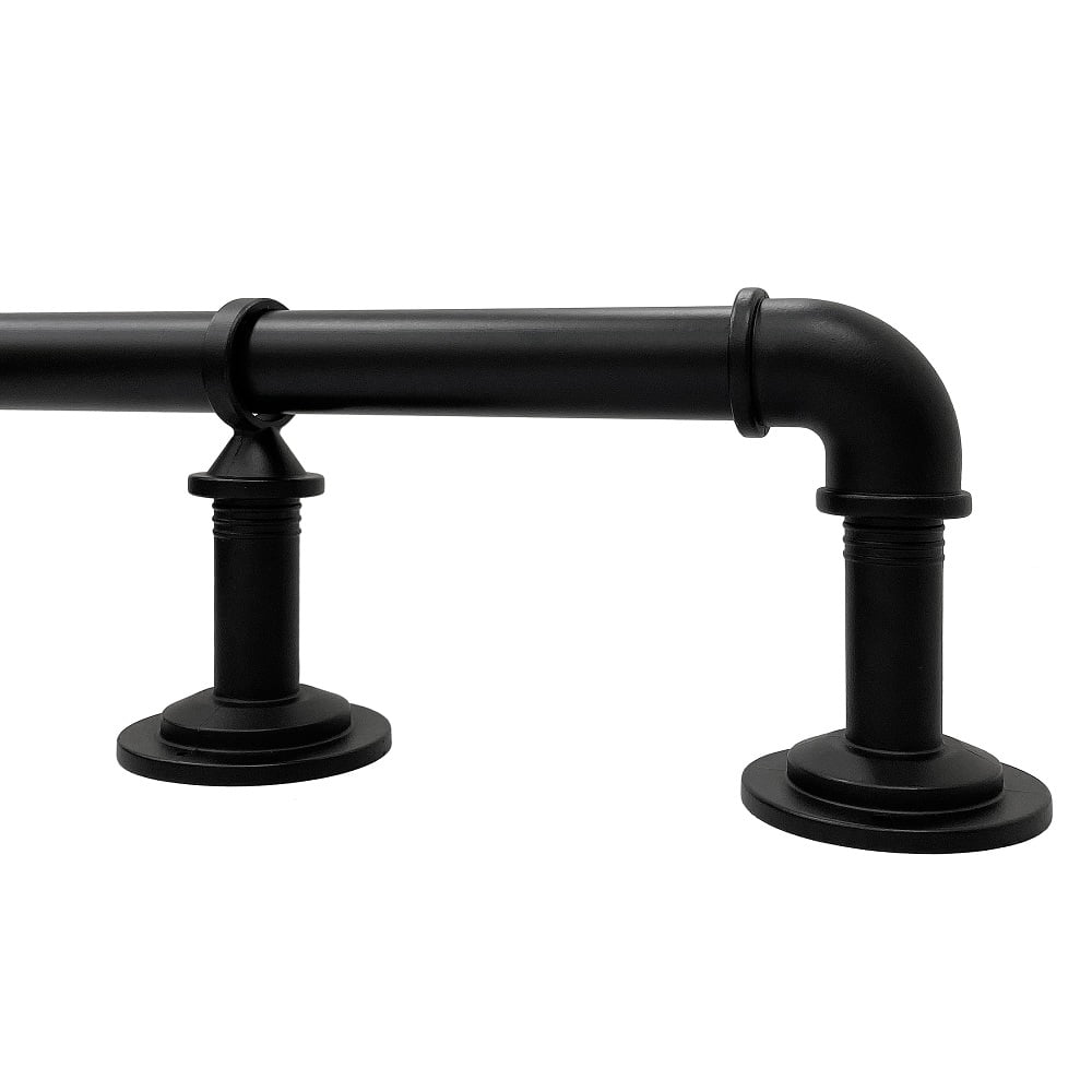 1" Matte Black Curtain Rod U349836