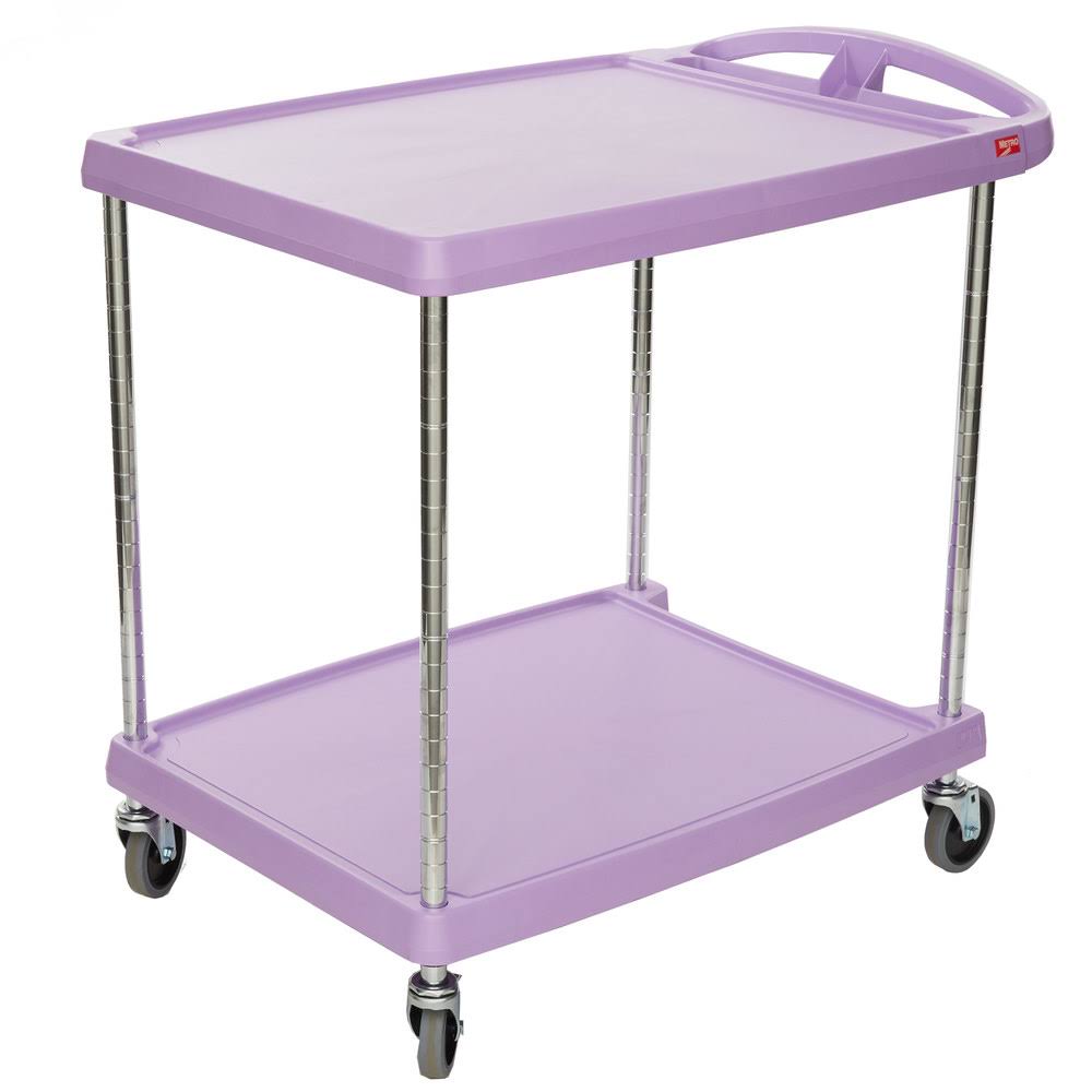 Purple 2-Shelf Utility Cart W191