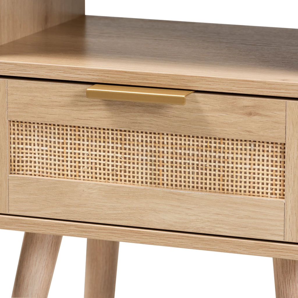 Light Brown Wood 1-Drawer End Table S99801