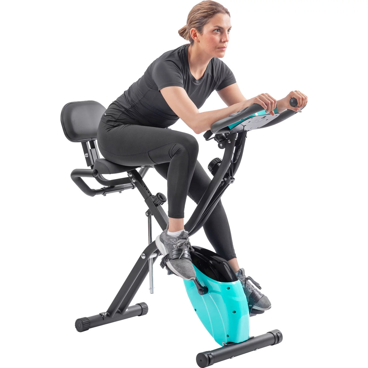 Folding Exercise Bike with Adjustable Resistance and Backrest M288