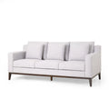 Light Gray Fabric 3 Seater Sofa with Accent Pillows N776