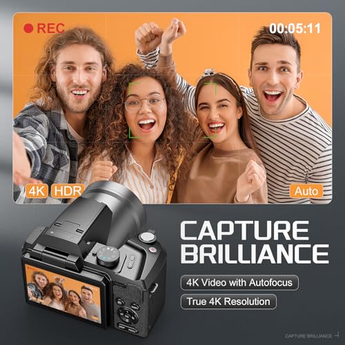 64MP Compact Digital Camera with WiFi Flash V880