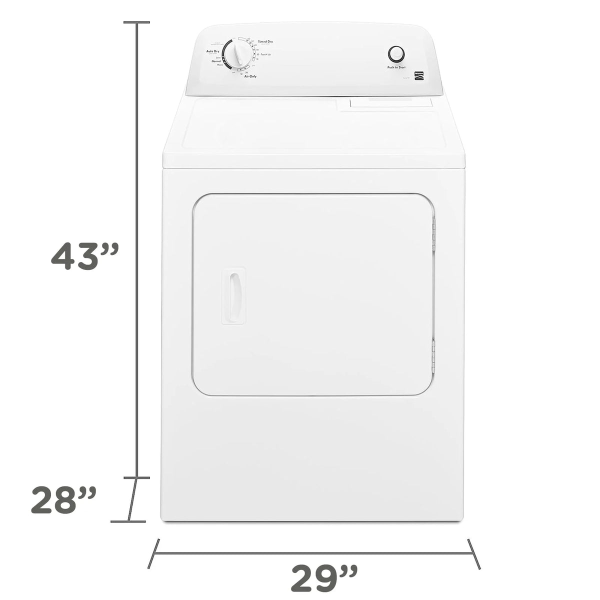 White 6.5 Cu. ft. Electric Dryer B4461