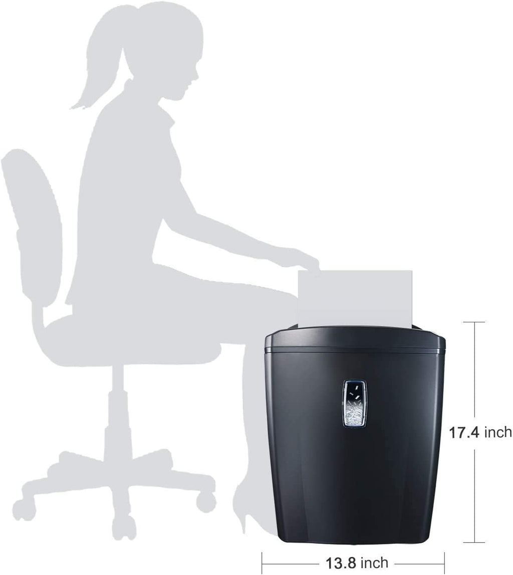 8-Sheet Micro-Cut Paper CD Credit Card Shredder with 5.5 Gallon Wastebasket I768