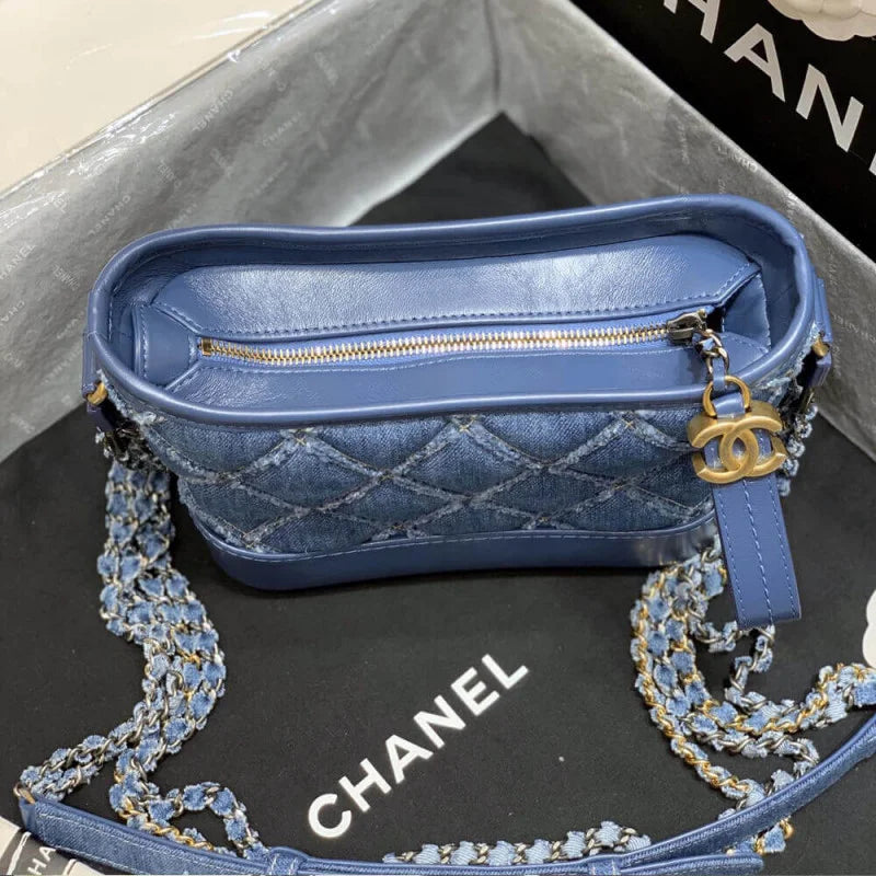 Denim Calfskin Hobo Bag O95999