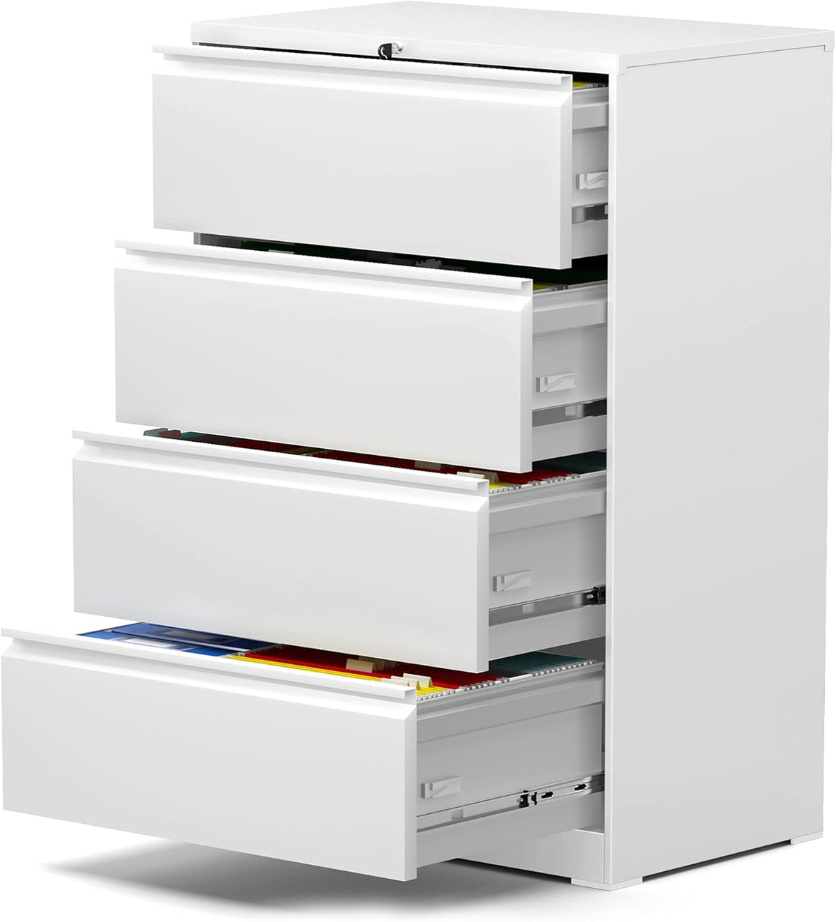 Black 4 Drawer Metal File Cabinet F296