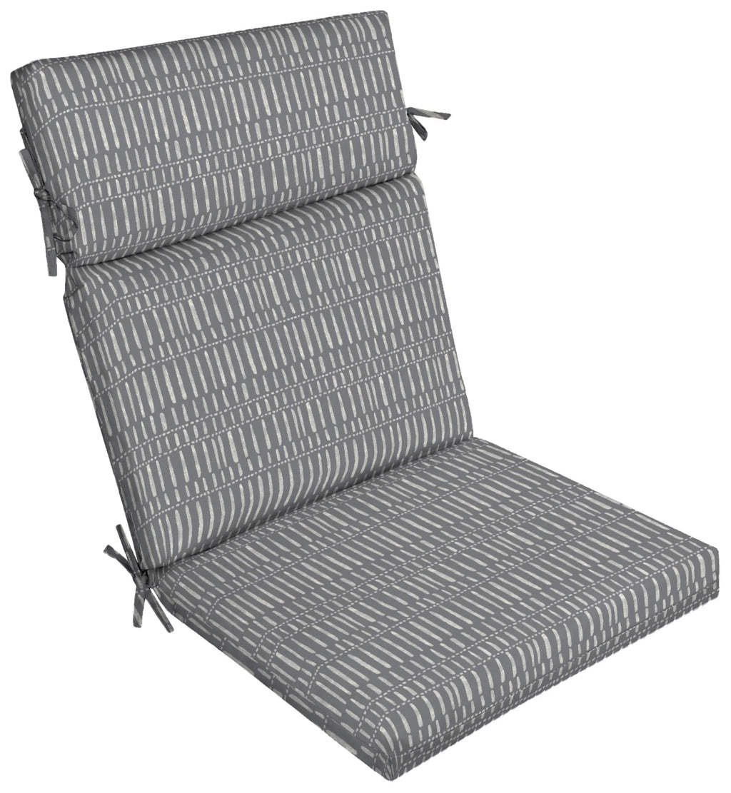 Grey Rectangle Outdoor Chair Cushion Y32241