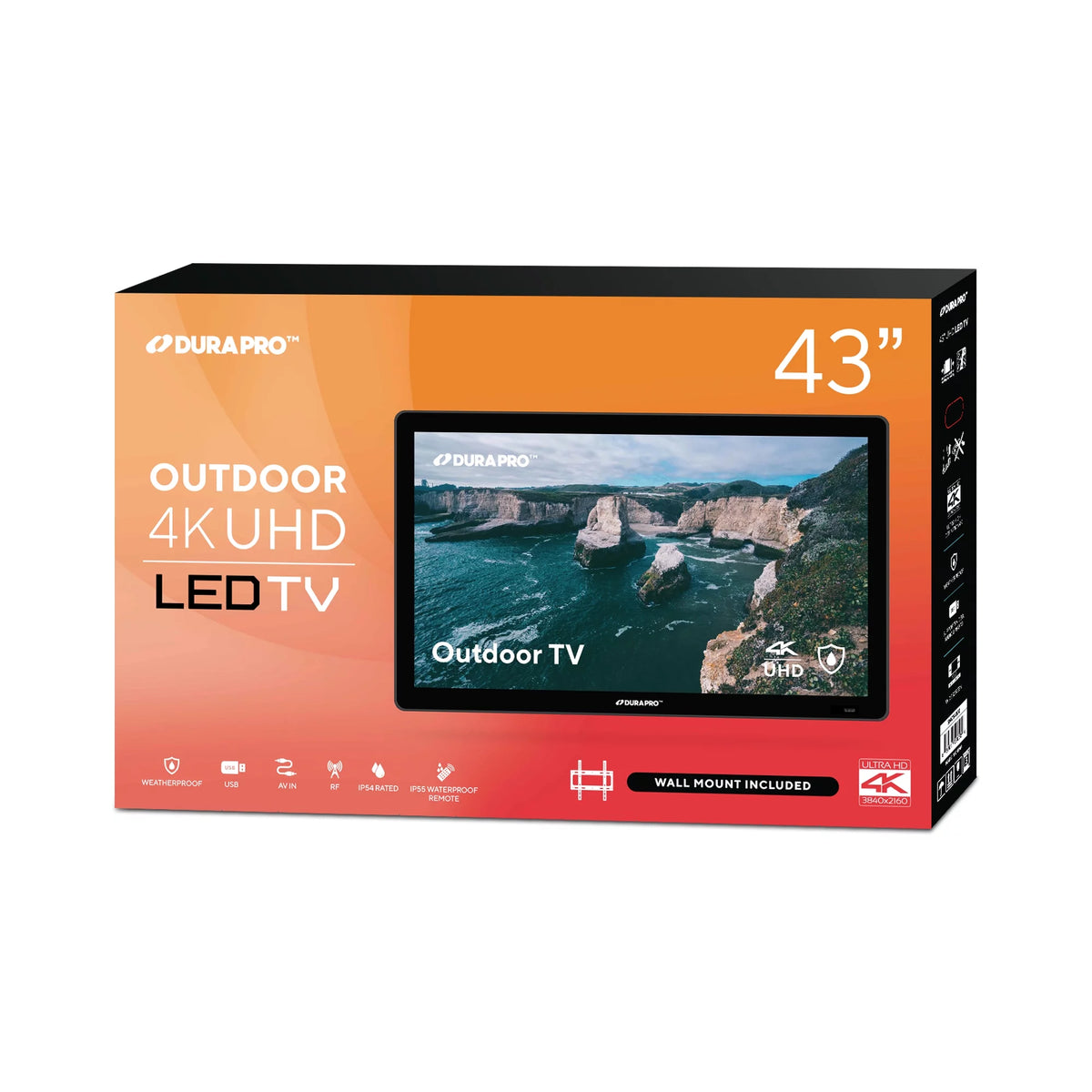 43 Outdoor Partial Shade 4K UHD LED TV with Waterproof Remote F42667