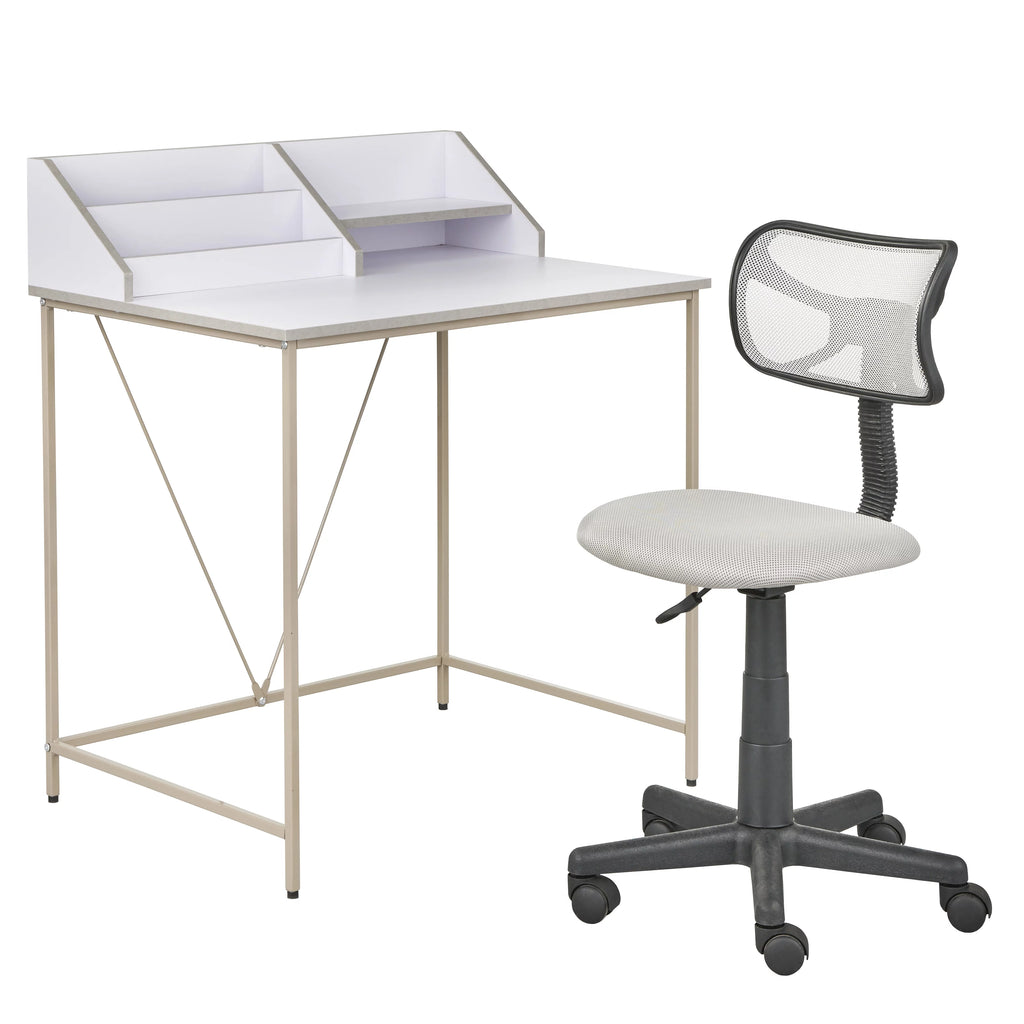 Kids Writing Desk with Chair and Hutch K2494