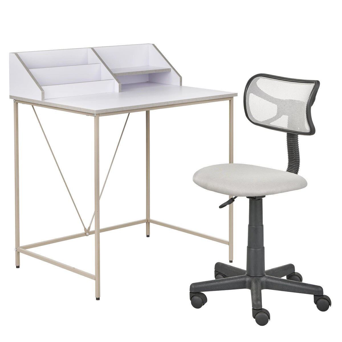Kids Writing Desk with Chair and Hutch K2494
