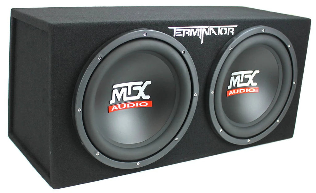 12 Dual Loaded Car Subwoofers + Box + Amp + Kit R844