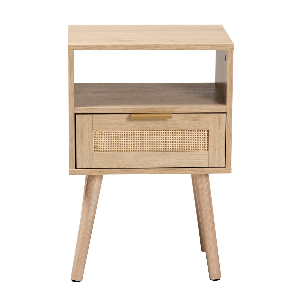 Light Brown Wood 1-Drawer End Table S99801