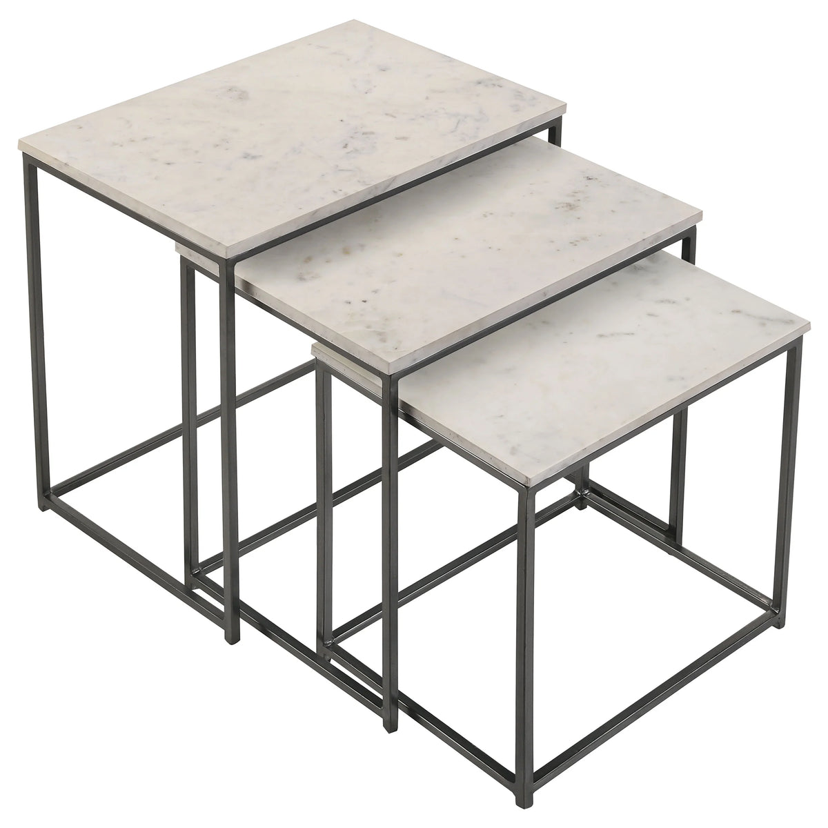 3-piece Nesting Table with Marble Top D715025
