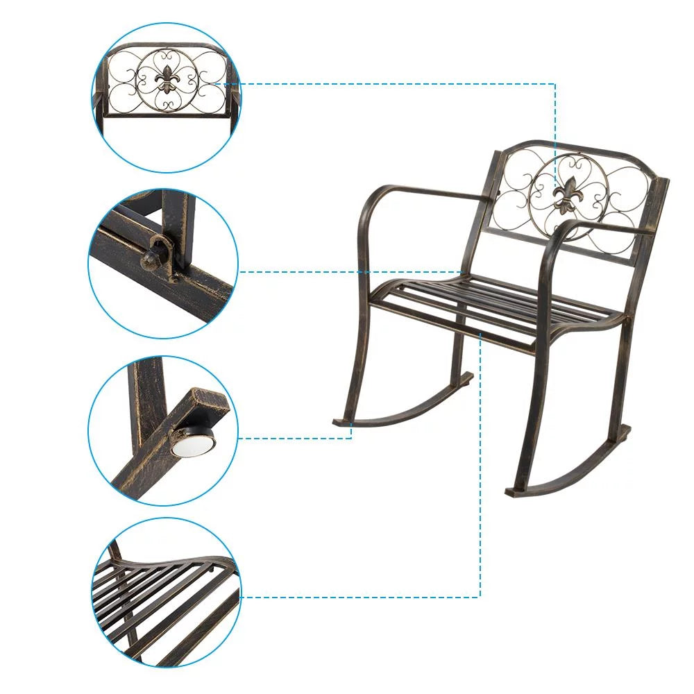 Metal Manual Rocking Chair Q1403