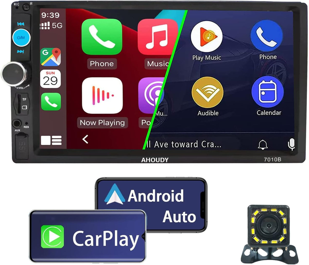 Double Din Car Stereo with Bluetooth and Backup Camera P658