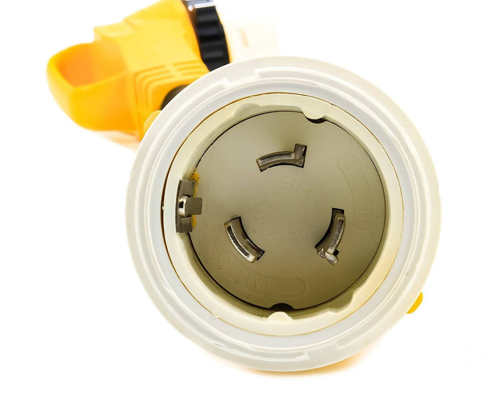 50 Amp Locking Male to 90 Degree Female Electrical Adapter R520462