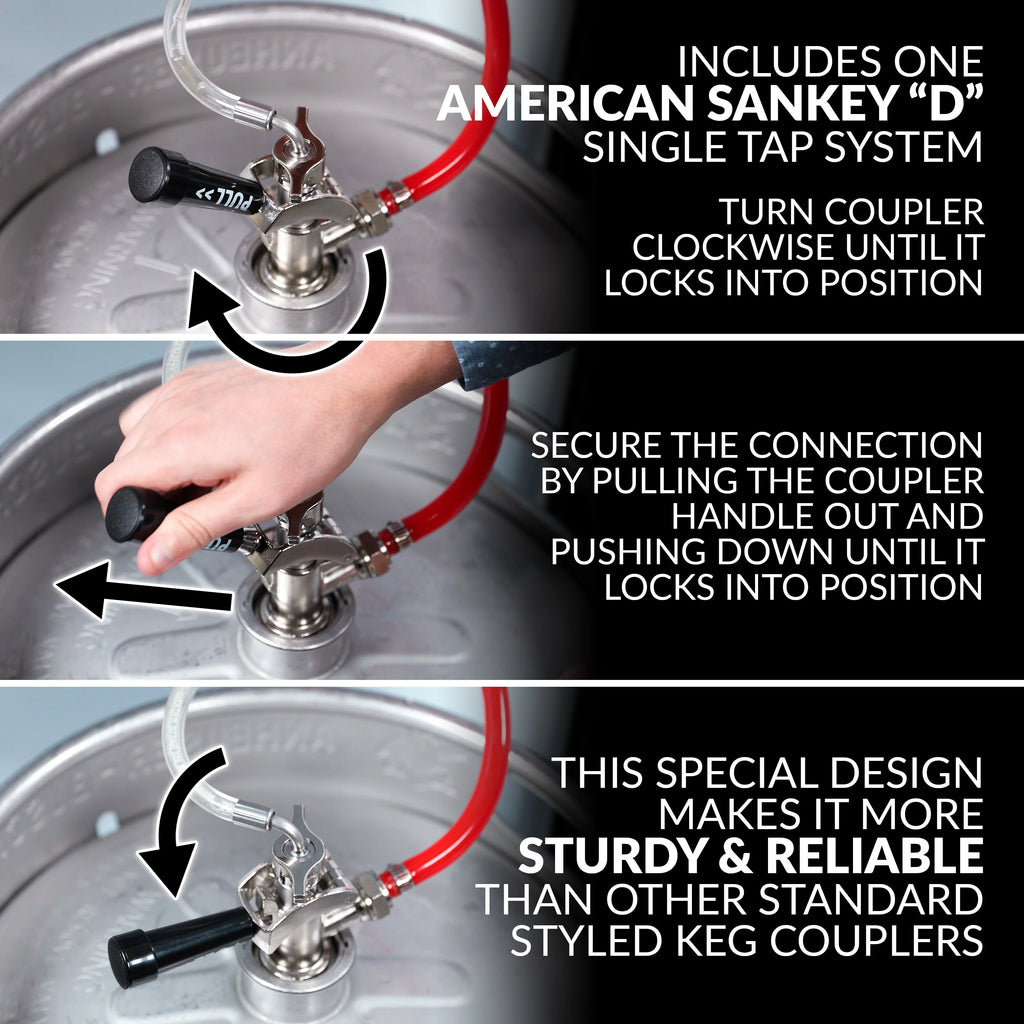 4.9 Cu. Ft. Black Stainless Steel Kegerator Draft Beer Dispenser A1292