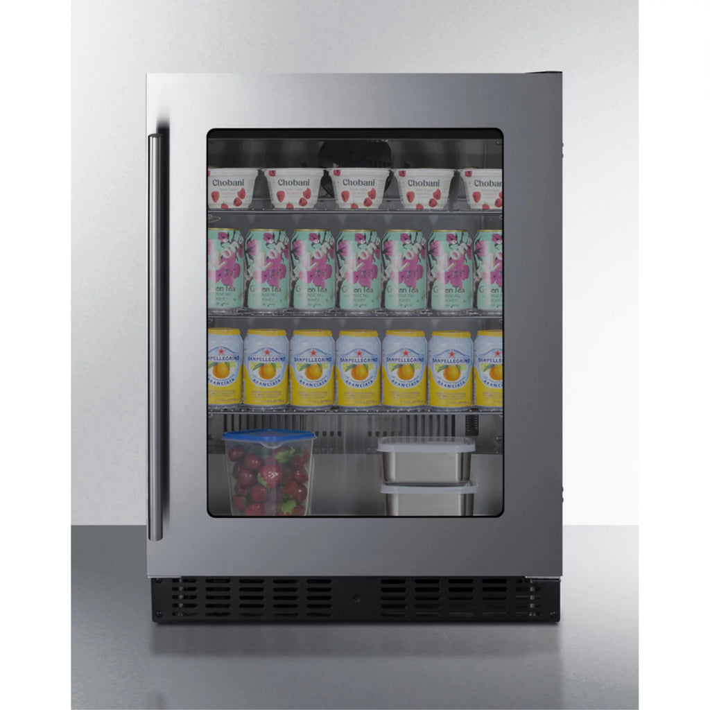 24" Wide 3.25 Cu. Ft. Compact Freezerless Refrigerator - Stainless Steel G409