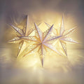 3Pcs Paper Star Lanterns 7 Pointed Hanging Decorations 17.71inch H896