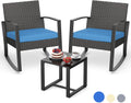 3-Piece Patio Wicker Chairs Set with Coffee Table J123