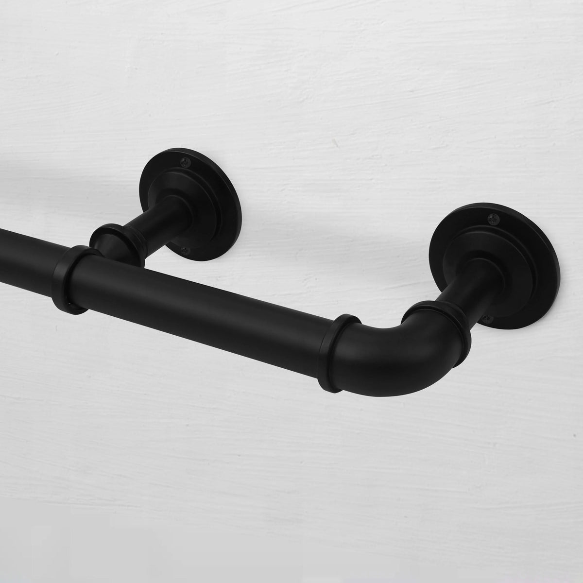 1" Matte Black Curtain Rod U349836