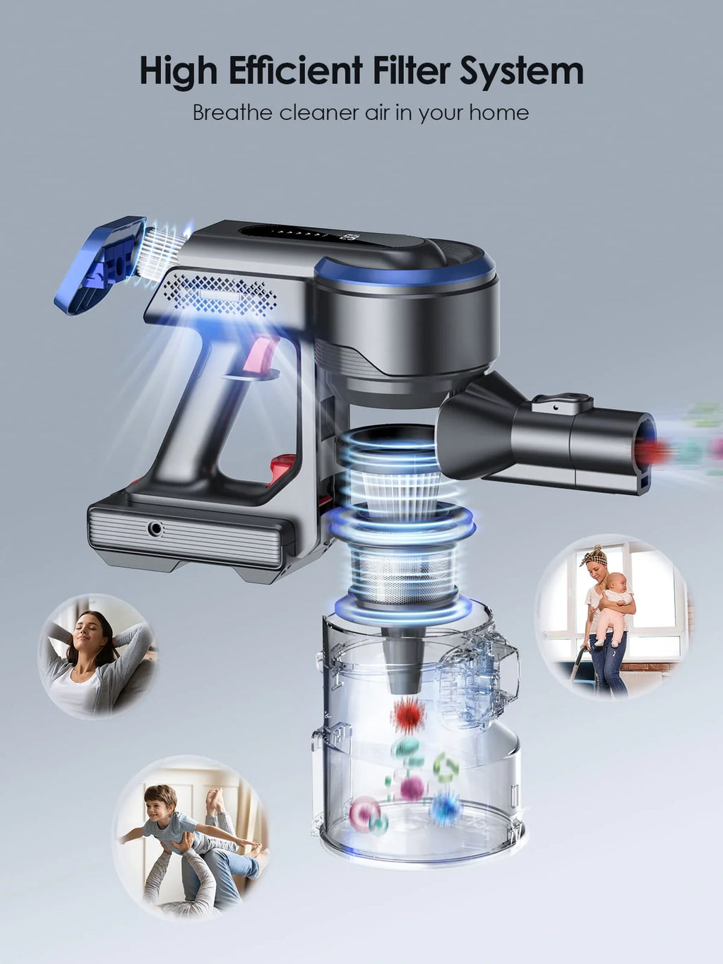 Cordless Stick Vacuum Cleaner Lightweight S15697