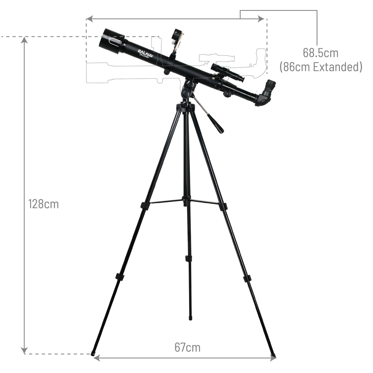 50Mm Wide Angle Hd Telescope With Aluminium Tripod U76281