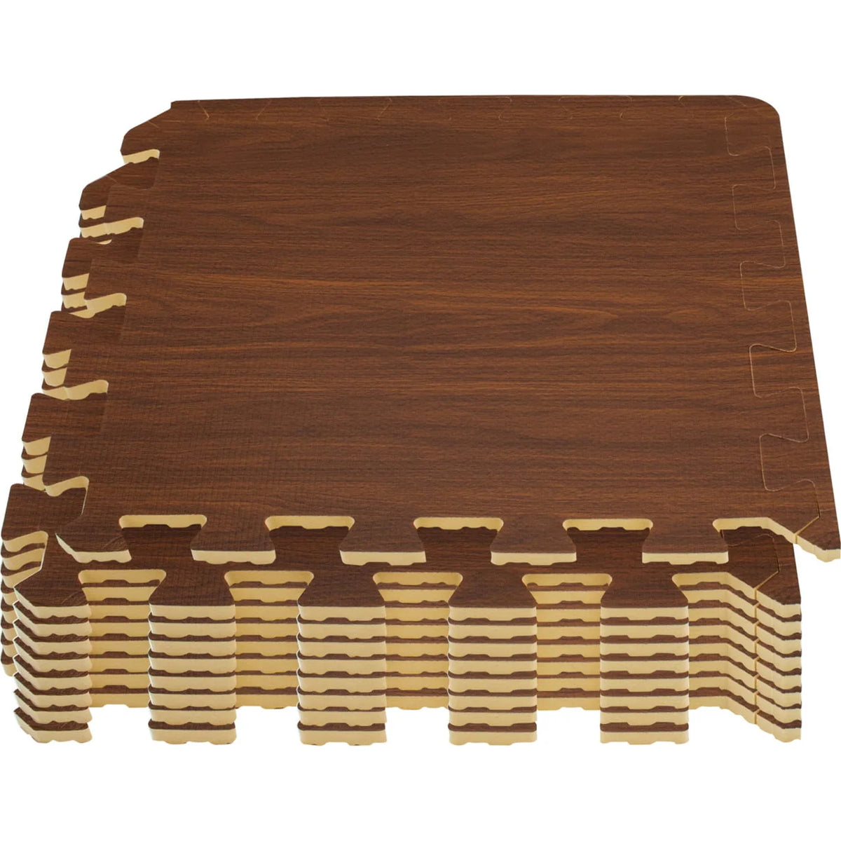 Wood Grain Interlocking Foam Floor Mats 12 x 12 Tiles I219626