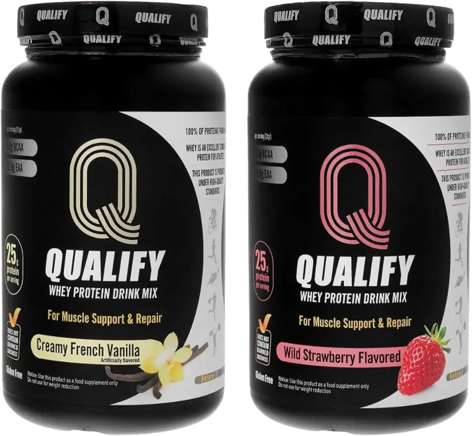 French Vanilla Wild Strawberry Whey Protein Powder Bundle Gluten-Free V3931