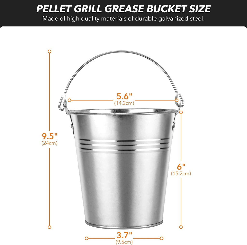 Grill Grease Drip Bucket with 10-Pack Foil Liners I6963