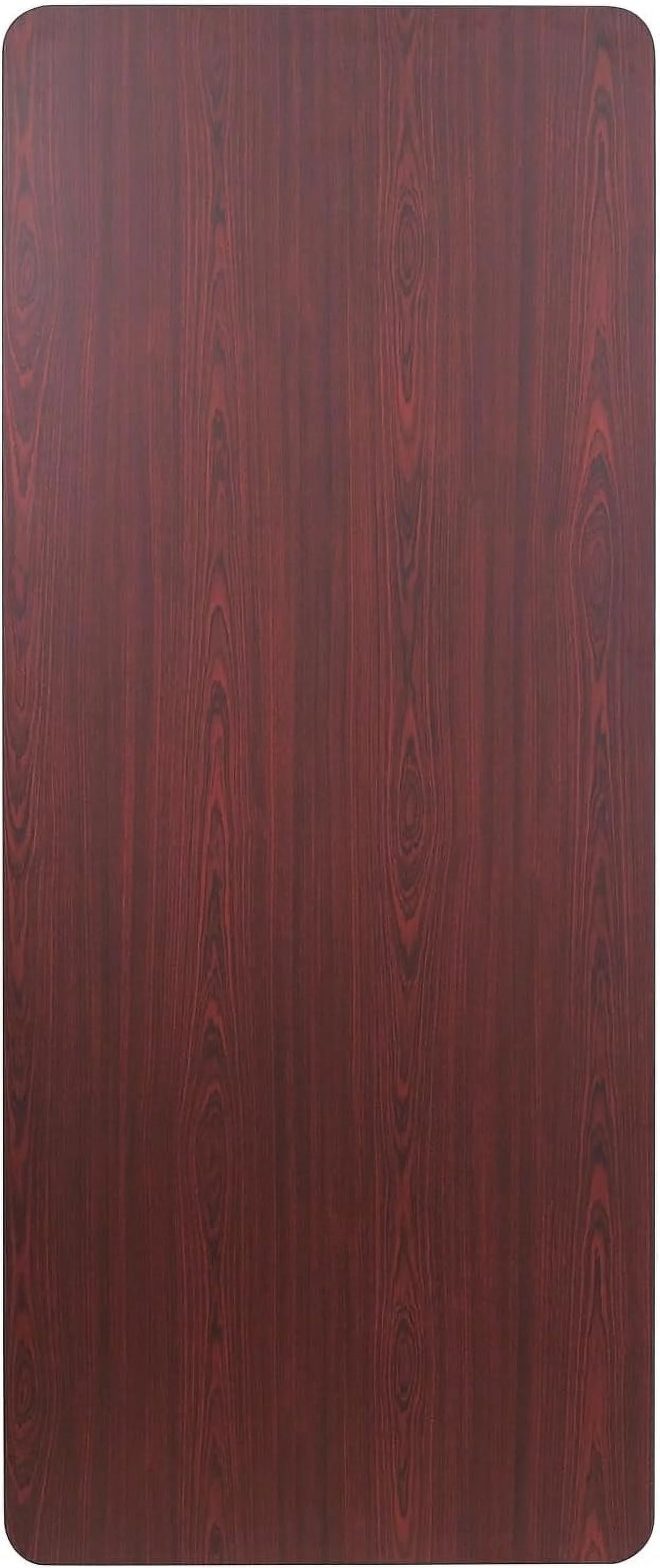 Mahogany Melamine Laminate Folding Banquet Table C413787