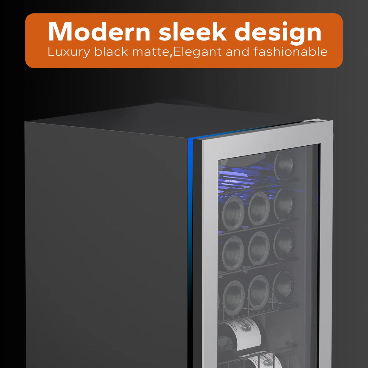 20 Bottle Mini Wine Fridge with Glass Door J411