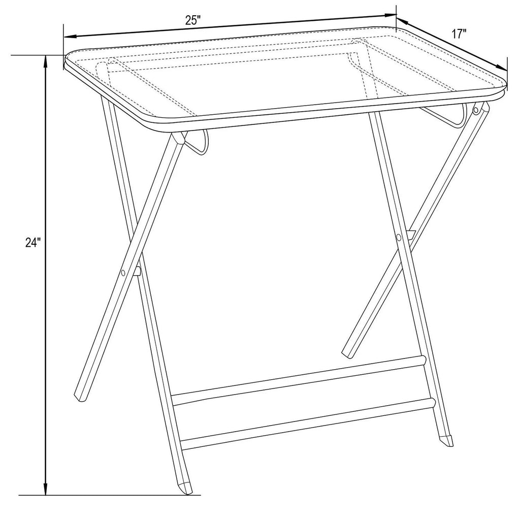 Foldable Acrylic End Side Table Tray W46642