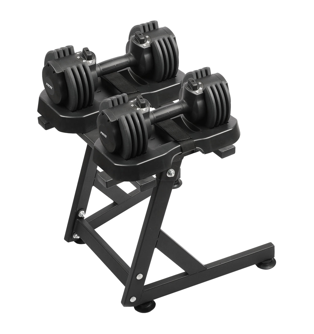 10-30lb Adjustable Dumbbell Pair with Stand Y655