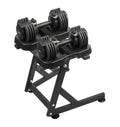10-30lb Adjustable Dumbbell Pair with Stand Y655