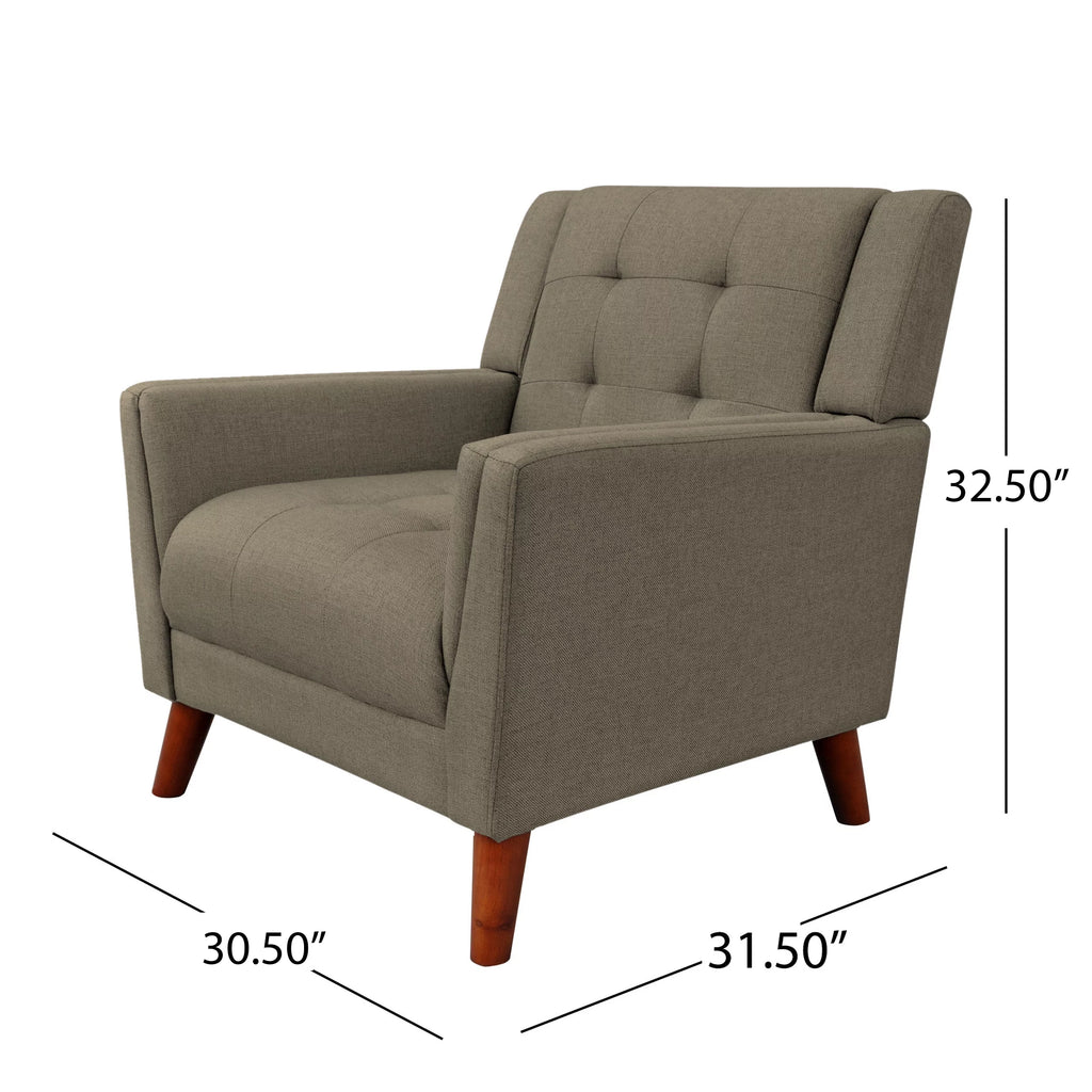Mocha Tufted Fabric Arm Chair G50577