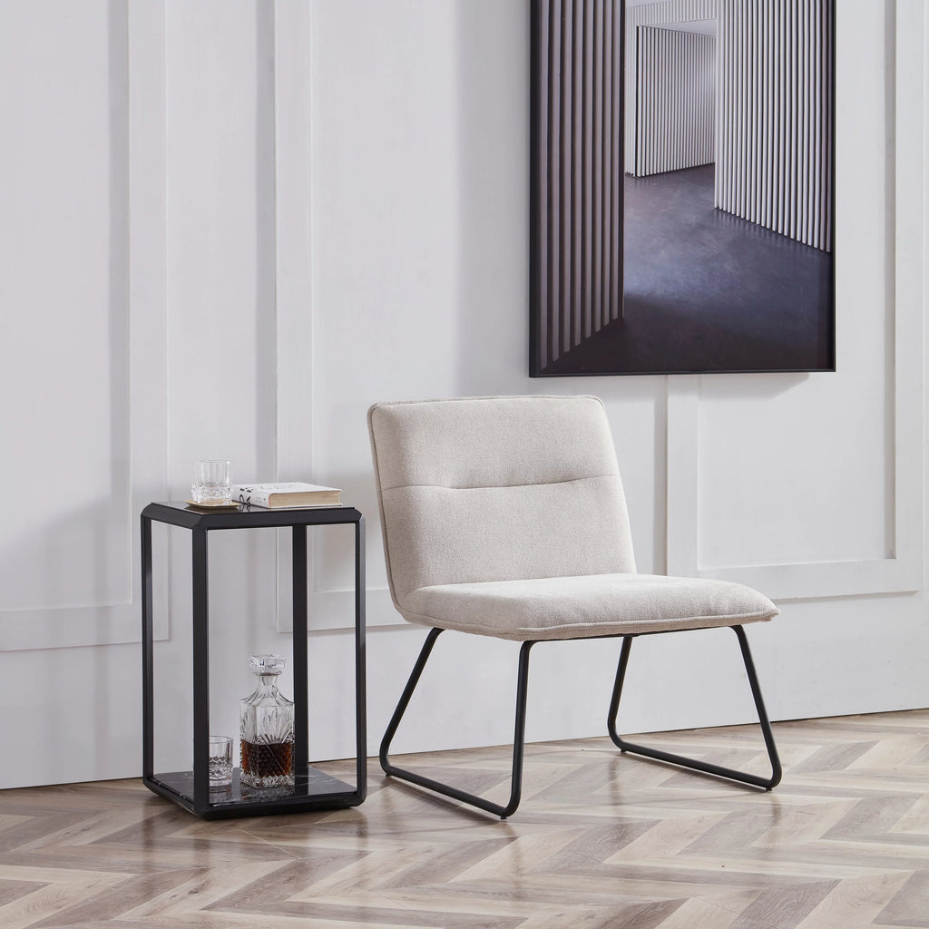 Beige Fabric Accent Chair K7821