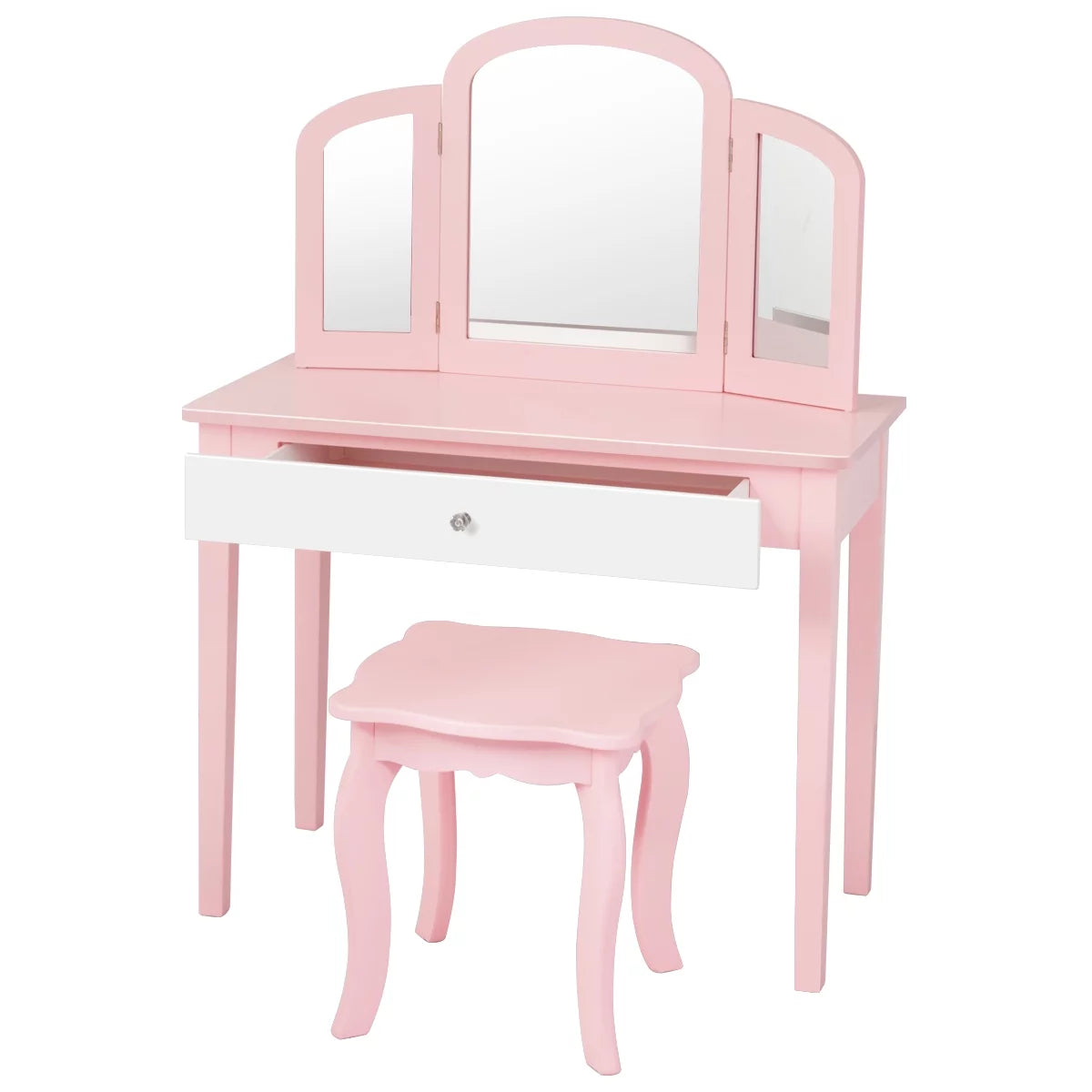 Kids Vanity Set with Mirror White W5271