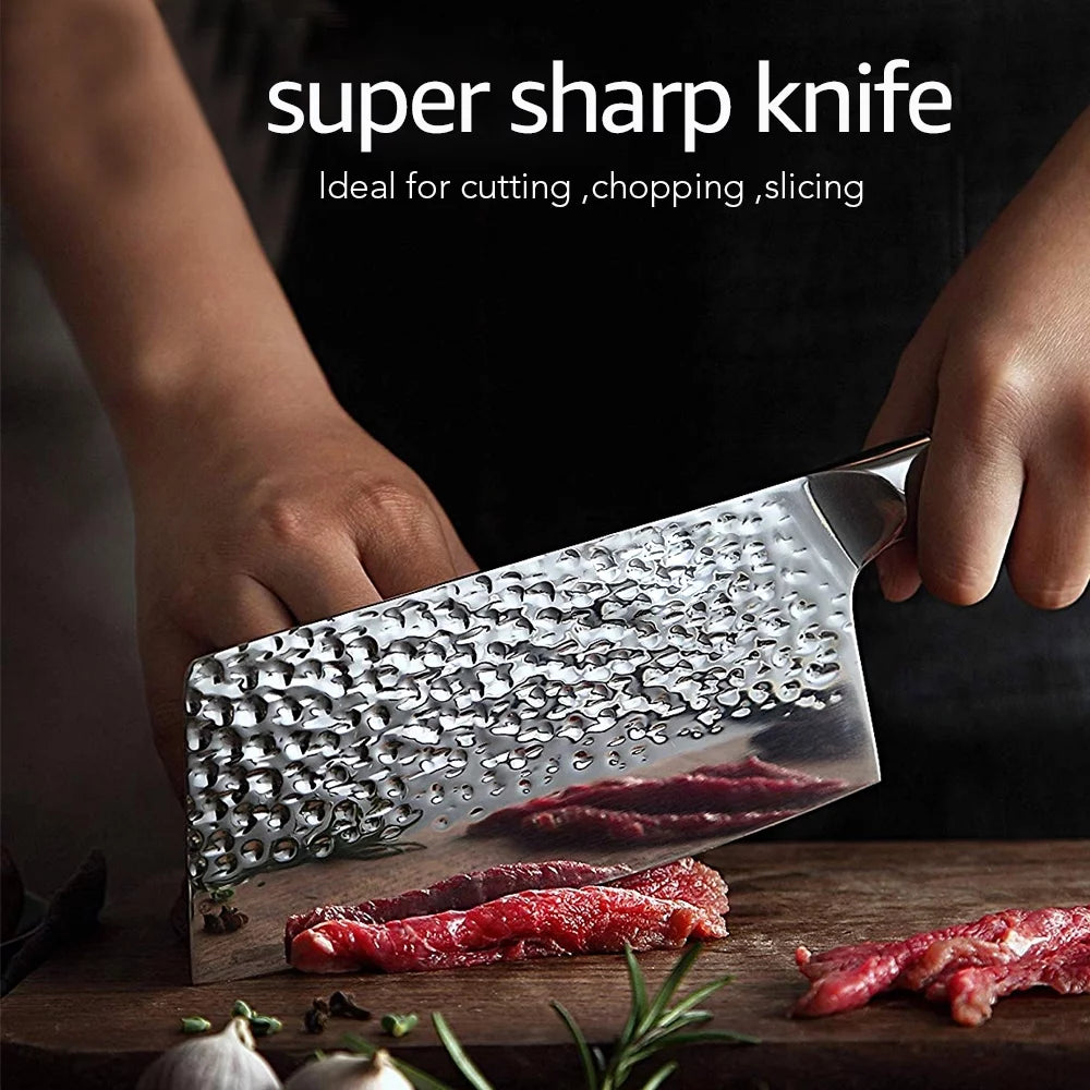 7 Inch High Carbon Stainless Steel Cleaver Knife W3427