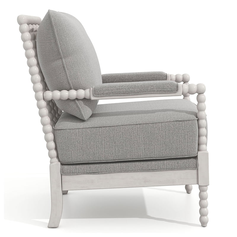 Gray Fabric Cushioned Accent Chair Y380