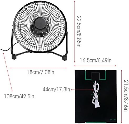 Portable Solar Powered Fan Pack of 2 P9756