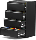 Black 4 Drawer Metal File Cabinet F296