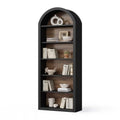 8-Tier Tall Wooden Bookcase with Arched Top F875914