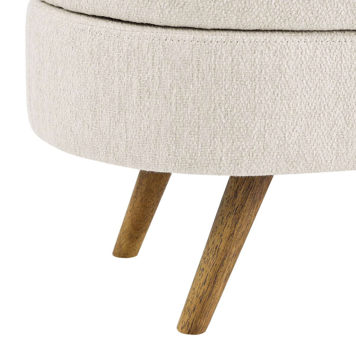 Oval Storage Bench with Rubber Wood Legs H1680