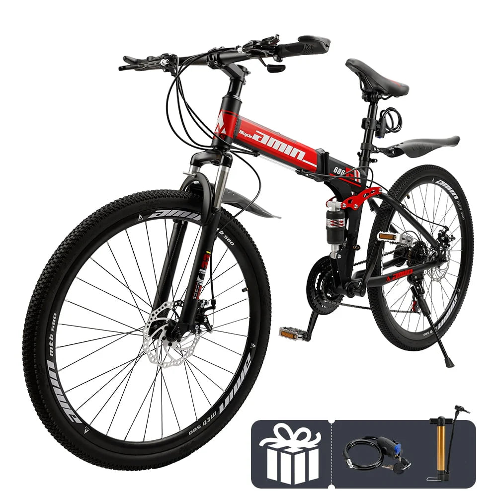 Full Suspension 21 Speed 26 Inch Dual Disc Brake Mountain Bike A883