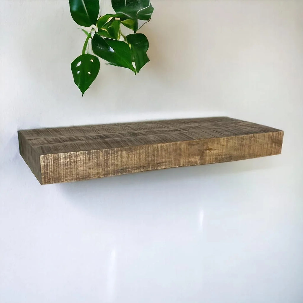 Mango Wood Wall Mounted Shelf T562180