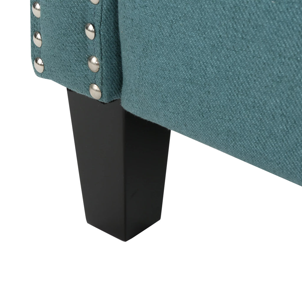 Dark Teal Fabric Tufted Recliner C916
