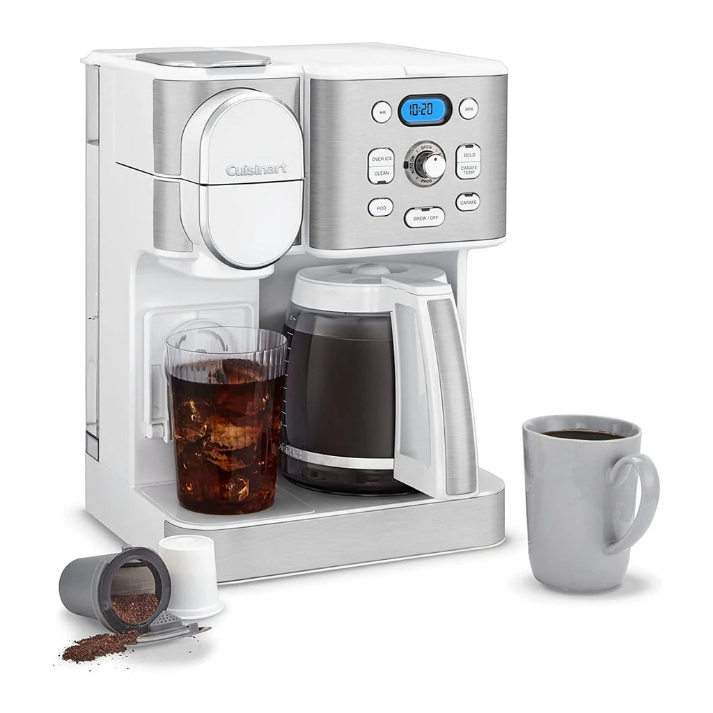 White Stainless Steel Coffee Maker W6751