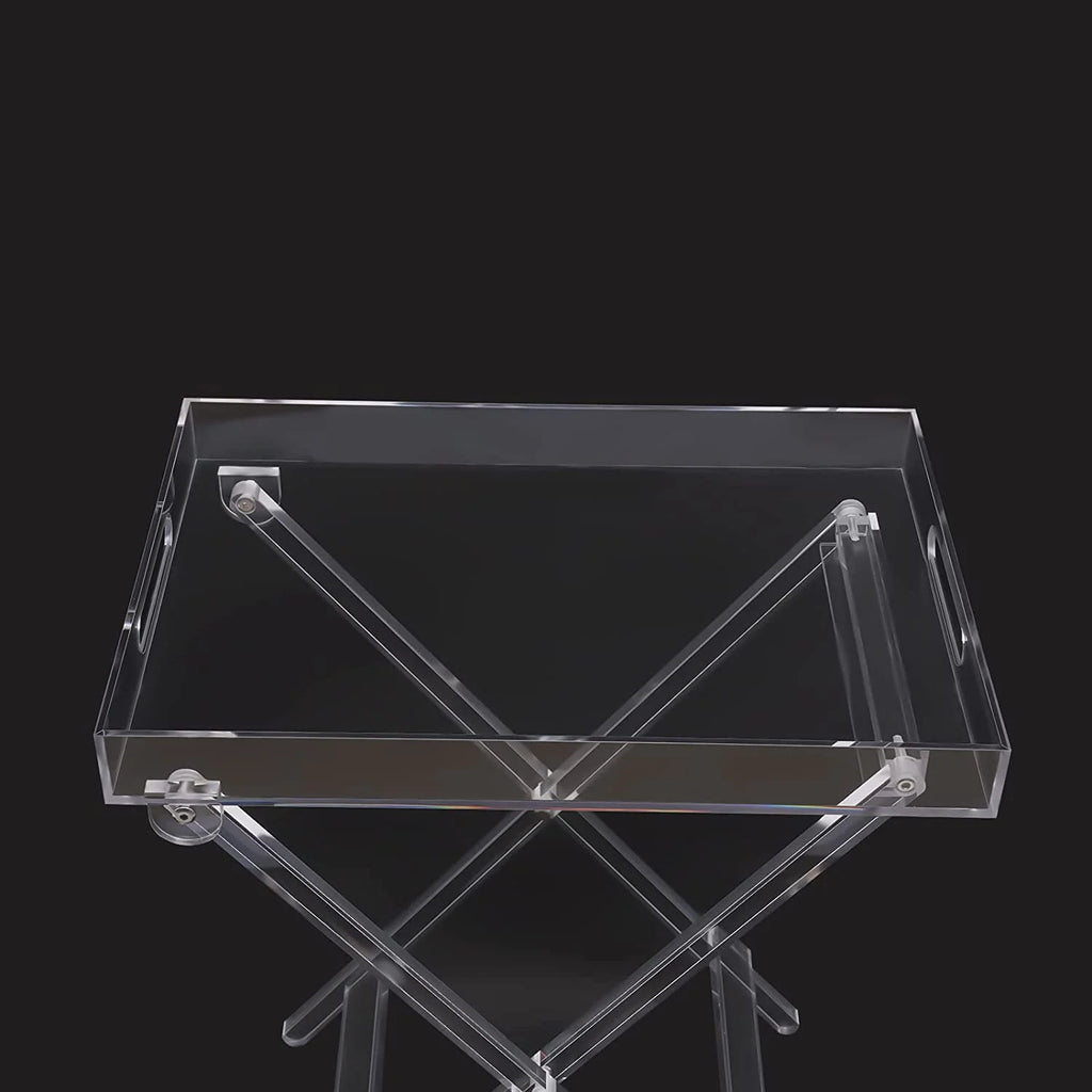 Clear Acrylic Folding Tray Table X7574